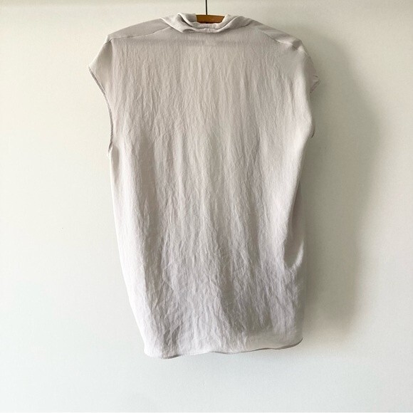 Helmut Lang Light Grey Cap Shroud Twist Top S‎ - Picture 6 of 7